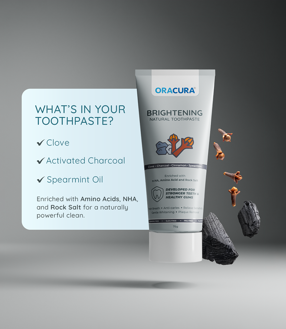 ORACURA Brightening Natural Toothpaste (Charcoal)