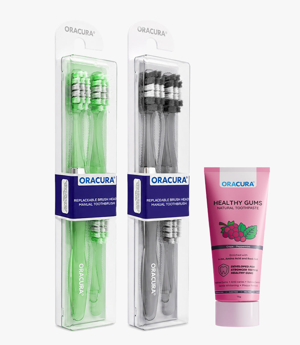 MB100 Replaceable Brushheads Manual Toothbrush