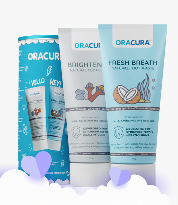 Natural Toothpaste: Brightening (Charcoal) & Fresh Breath (Coconut) Pack of 2 - 75g each