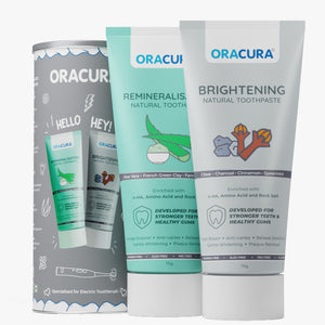 Natural Toothpaste: Brightening (Charcoal) & Remineralisation (Aloe vera) Pack of 2 - 75g each