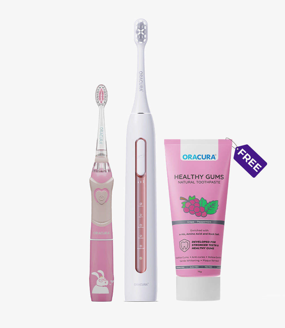 SB300 Sonic Smart® Electric Rechargeable Toothbrush, KSB100 Kids Sonic Electric Toothbrush & Natural Toothpaste Combo