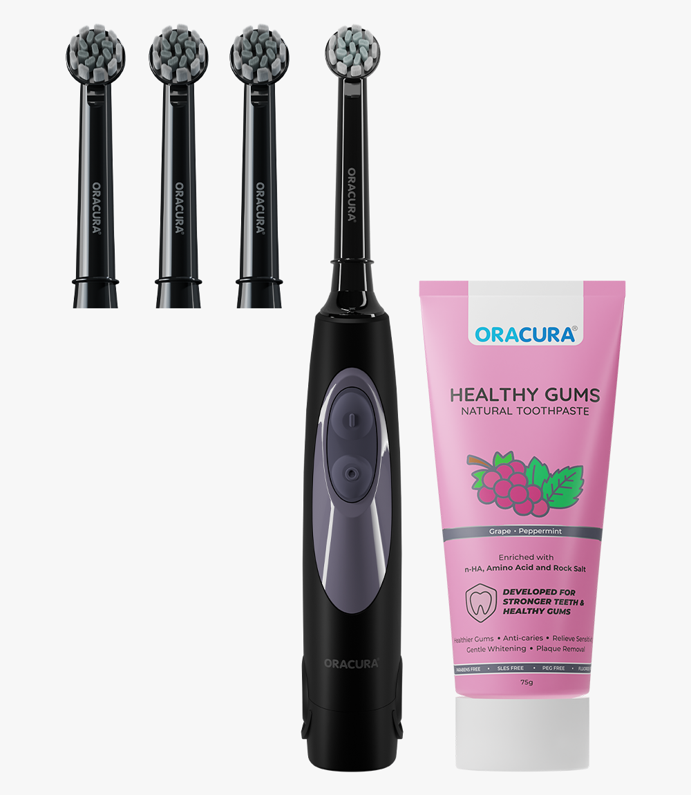 Spin Duo of OB100 Electric Toothbrush & Natural Toothpaste