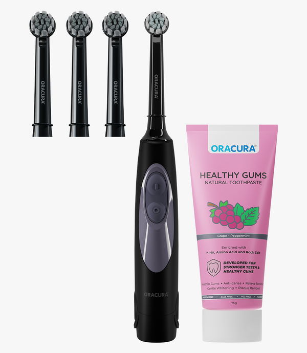 Spin Duo of OB100 Electric Toothbrush & Natural Toothpaste