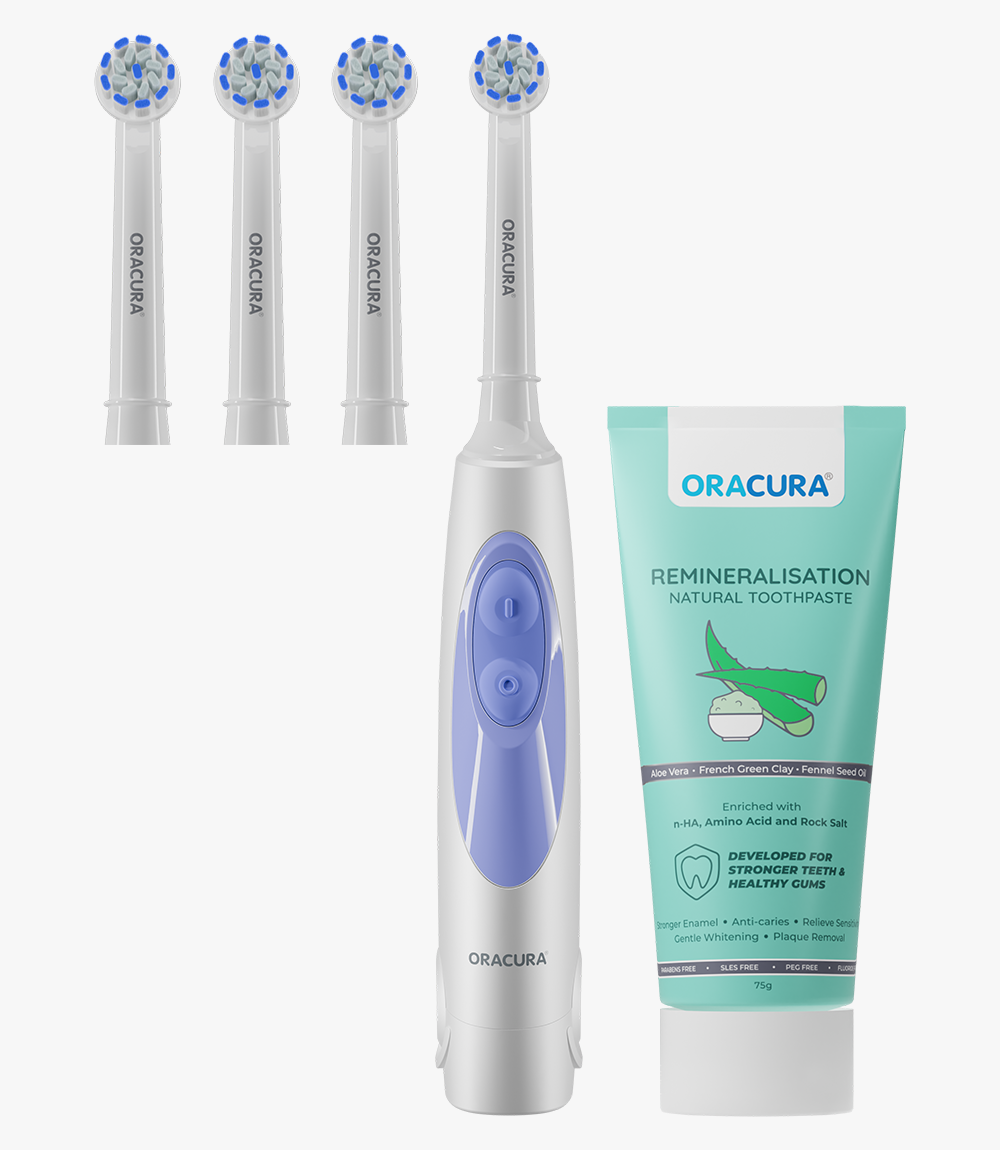 Spin Duo of OB100 Electric Toothbrush & Natural Toothpaste