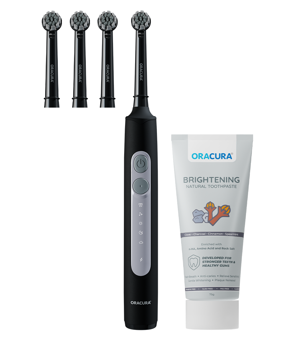 Spin Duo of OB200 Rechargeable Electric Toothbrush & Natural Toothpaste