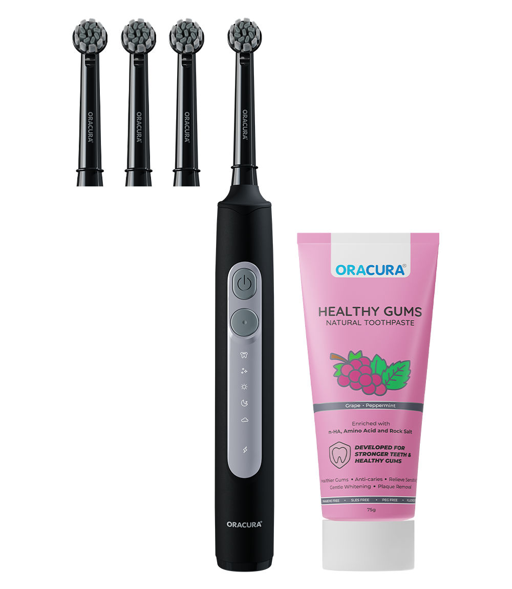 Spin Duo of OB200 Rechargeable Electric Toothbrush & Natural Toothpaste