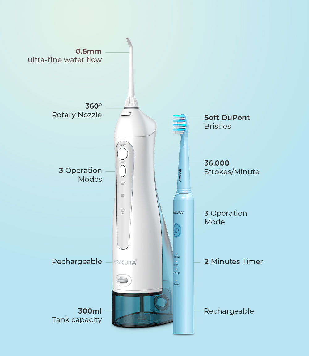 Combo Water Flosser® OC100 & Sonic Lite Electric Rechargeable Toothbrush SB200