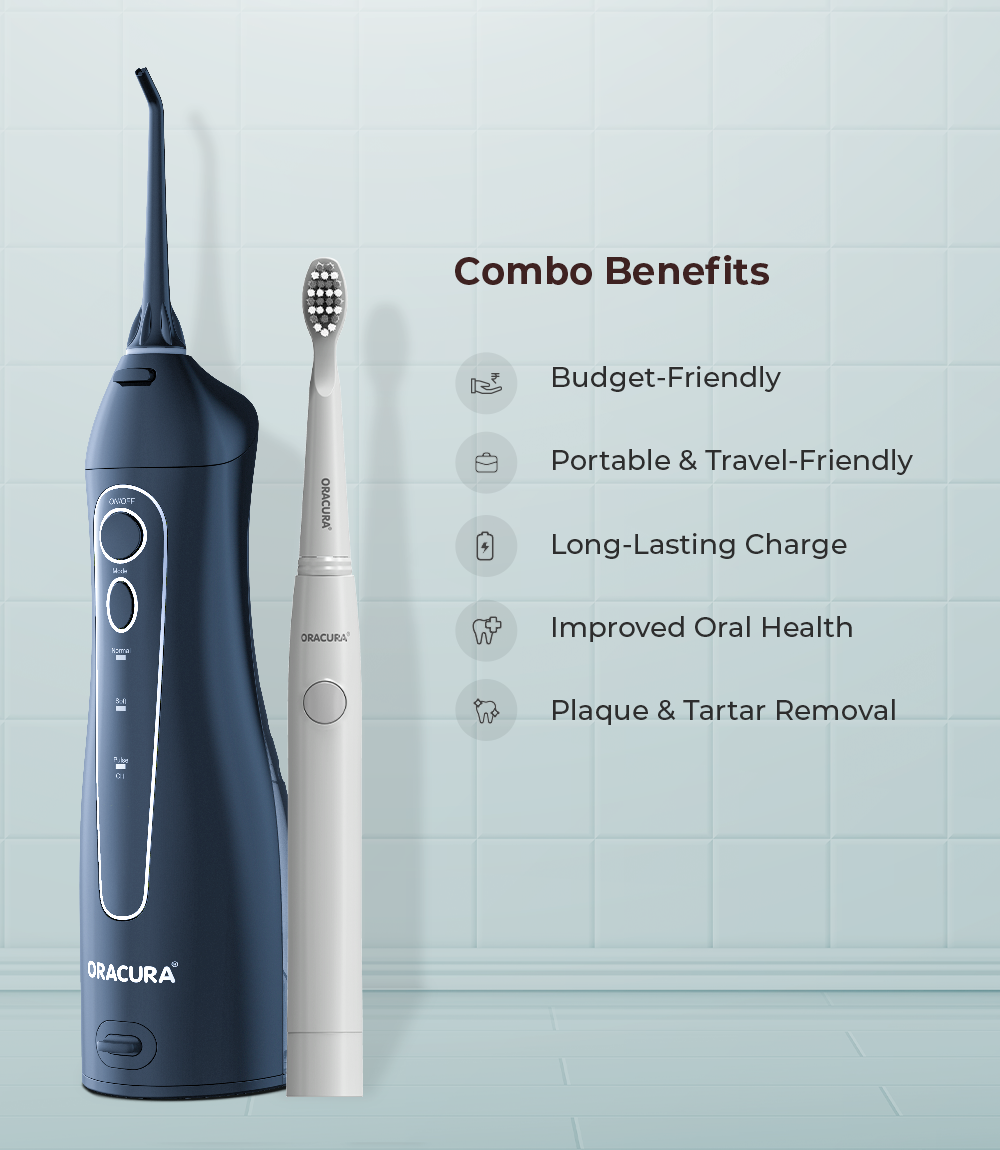 Combo Water Flosser® OC150 LITE & Sonic Lite Electric Battery-Operated Toothbrush SB100