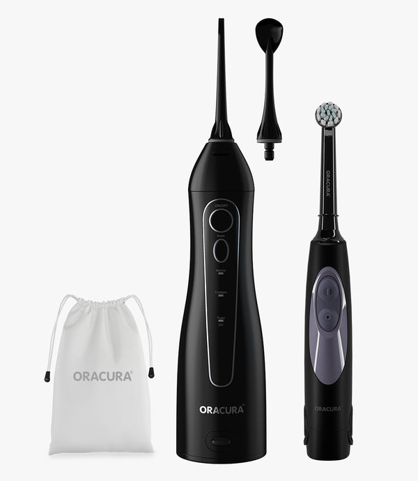 ORACURA® OC150 Smart Water Flosser + OB100 Oscillating Electric Toothbrush Combo