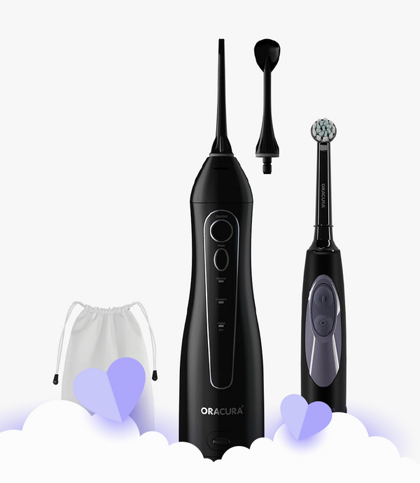 ORACURA® OC150 Smart Water Flosser + OB100 Oscillating Electric Toothbrush Combo