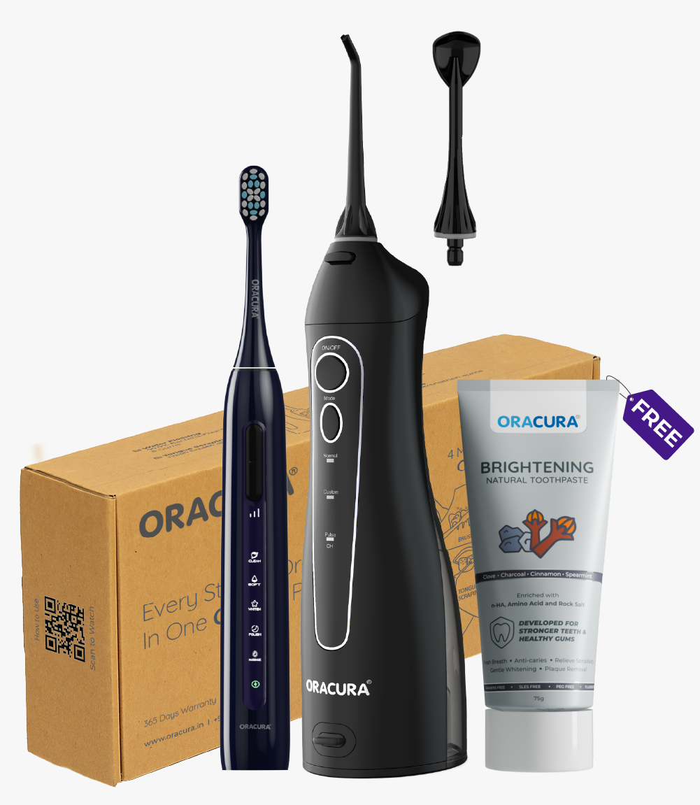 OC150 Smart Water Flosser®, SB300 Sonic Smart® Electric Rechargeable Toothbrush & Natural Toothpaste