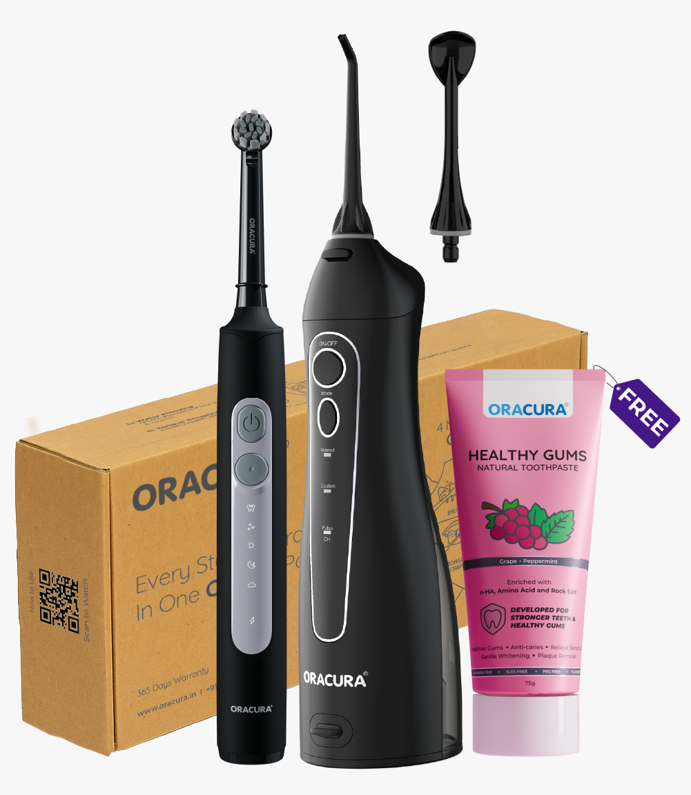 OC150 Smart Water Flosser®, OB200 Oscillating Rechargeable Electric Toothbrush  & Natural Toothpaste