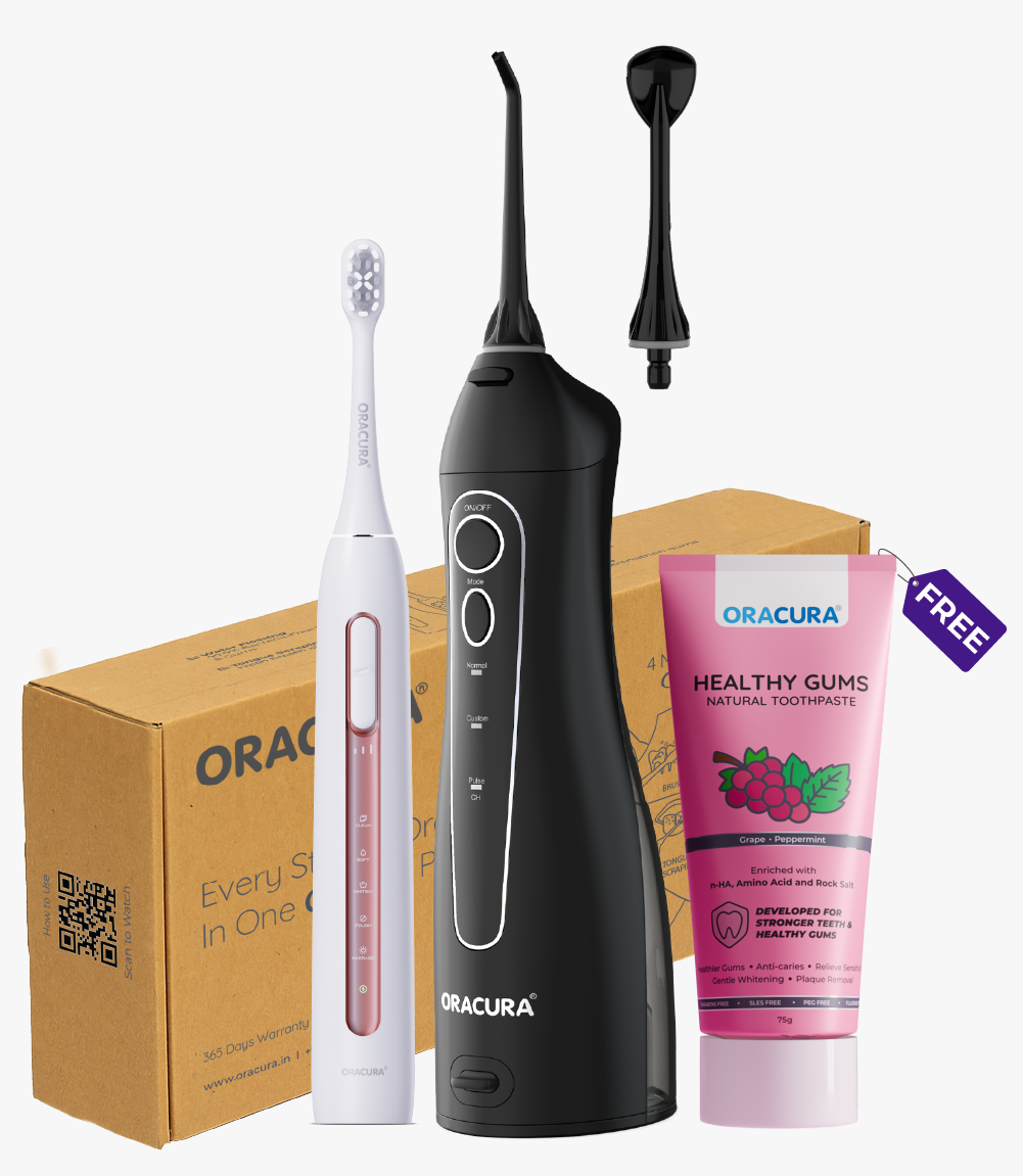 OC150 Smart Water Flosser®, SB300 Sonic Smart® Electric Rechargeable Toothbrush & Natural Toothpaste