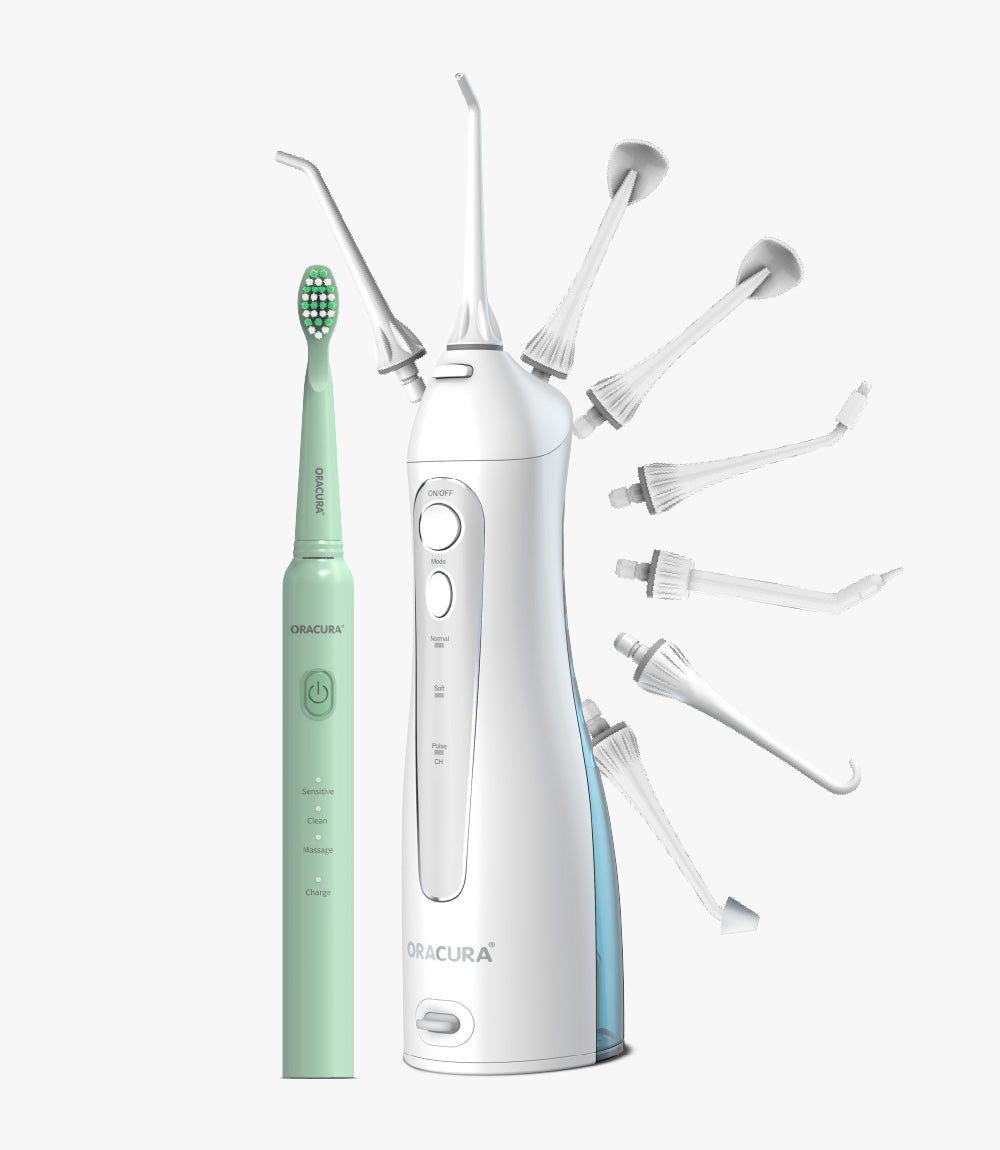 OC150 Smart Water Flosser® Dental PRO & SB200 Sonic Lite Electric Rechargeable Toothbrush