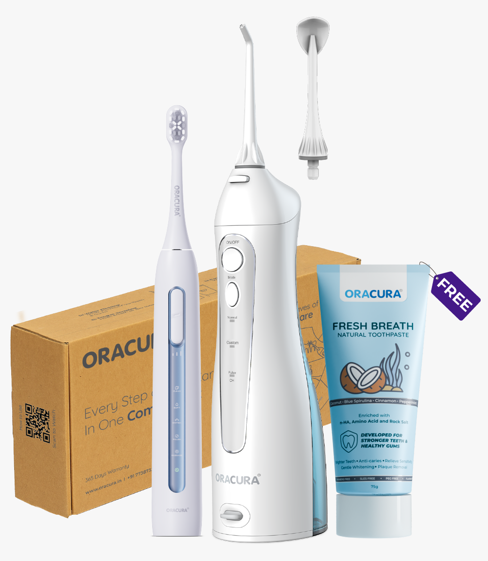 OC150 Smart Water Flosser®, SB300 Sonic Smart® Electric Rechargeable Toothbrush & Natural Toothpaste