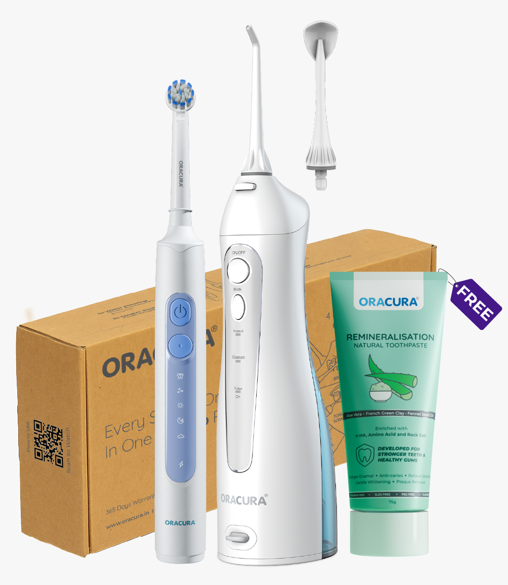 OC150 Smart Water Flosser®, OB200 Oscillating Rechargeable Electric Toothbrush  & Natural Toothpaste