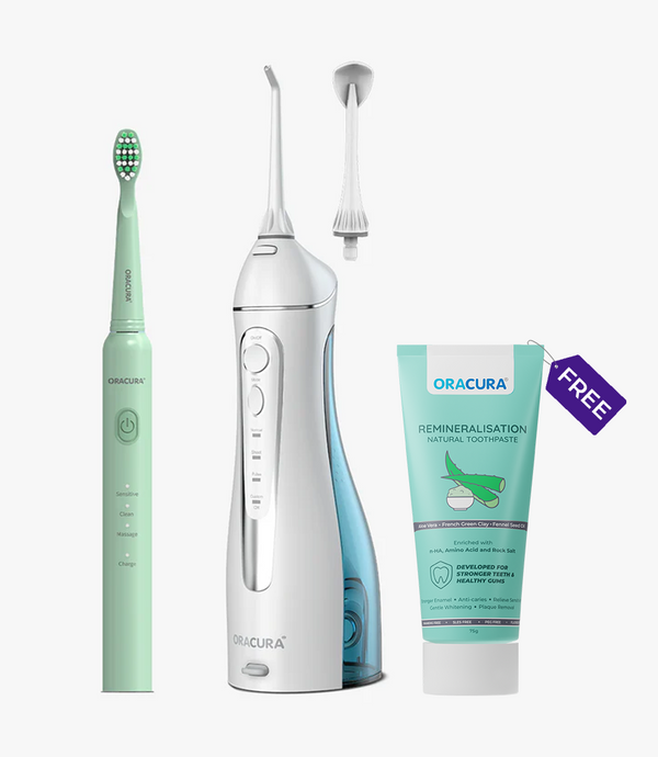 ORACURA® OC200 Daily Care Combo (OC200, SB200, & Natural Toothpaste)