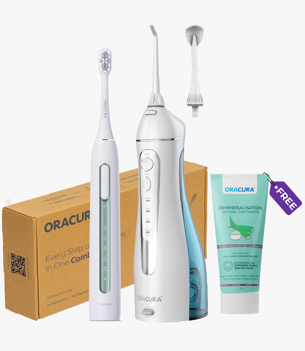 OC200 Smart PLUS® Water Flosser, SB300 Sonic Smart® Electric Rechargeable Toothbrush & Natural Toothpaste
