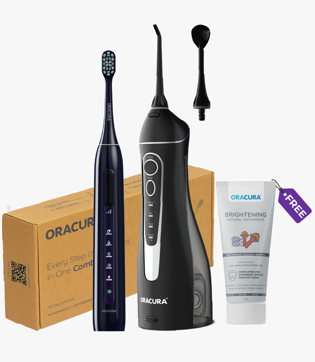 OC200 Smart PLUS® Water Flosser, SB300 Sonic Smart® Electric Rechargeable Toothbrush & Natural Toothpaste