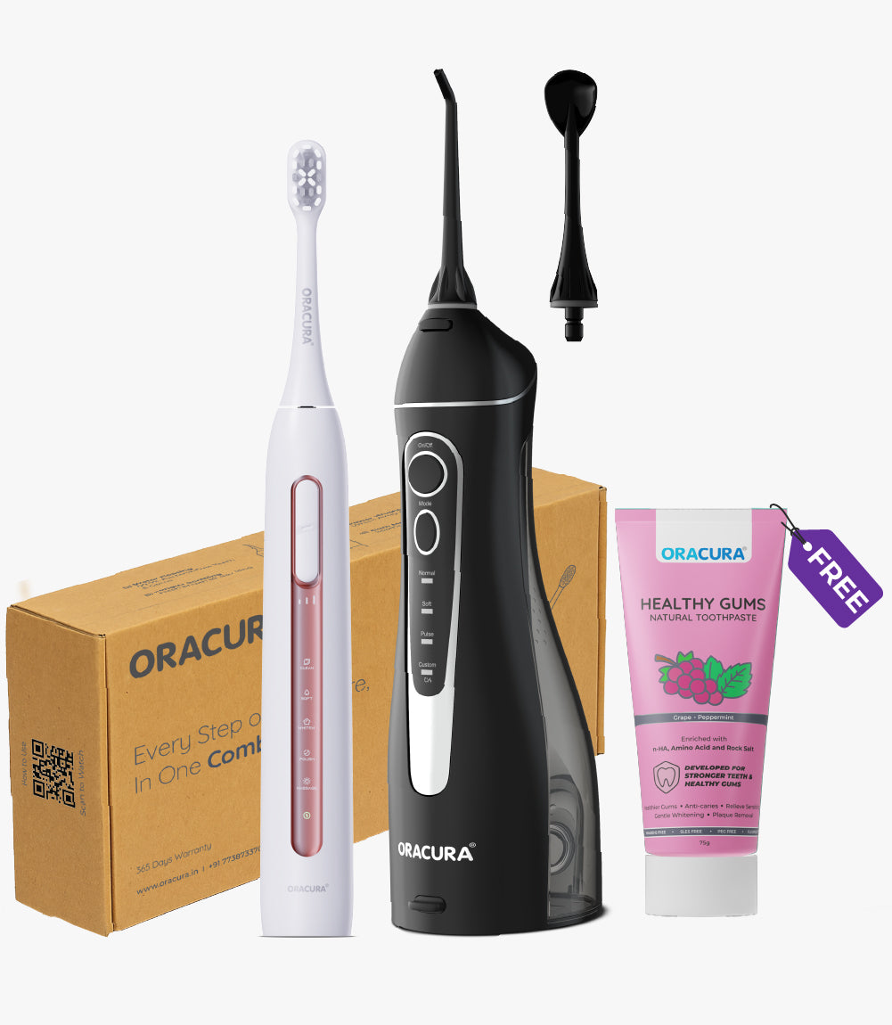 OC200 Smart PLUS® Water Flosser, SB300 Sonic Smart® Electric Rechargeable Toothbrush & Natural Toothpaste