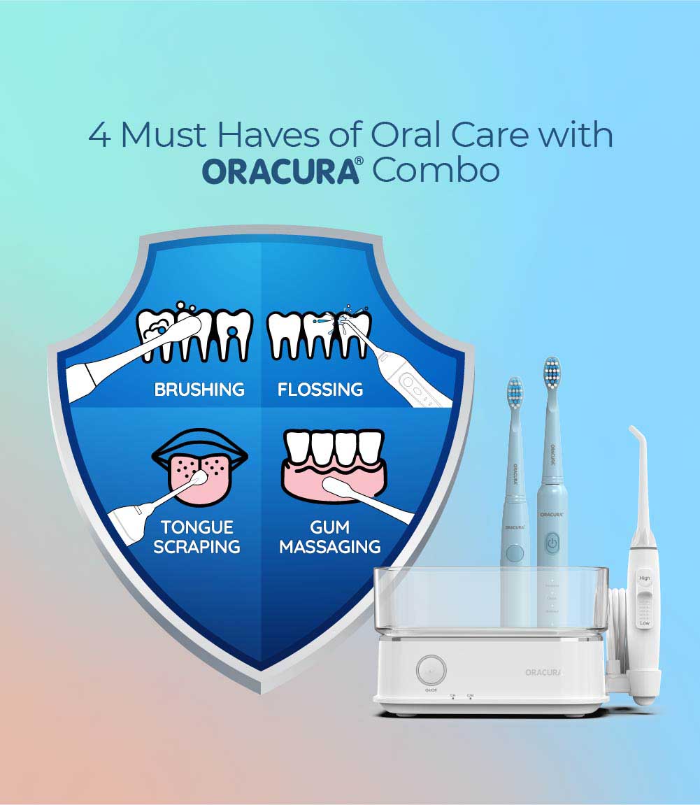 Smart Care Combo Water Flosser® OC450 LITE & SB100 Sonic Lite Electric Battery Operated Toothbrush & SB200 Sonic Lite Electric Rechargeable Toothbrush