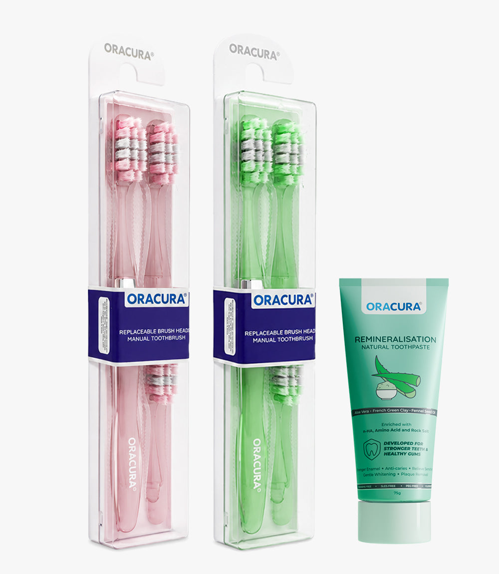 MB100 Replaceable Brushheads Manual Toothbrush