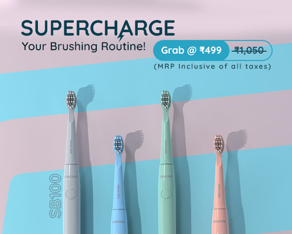 SB100 499 offer, SUPERCHARGE Your Brush Routine, Grab @ rs. 499