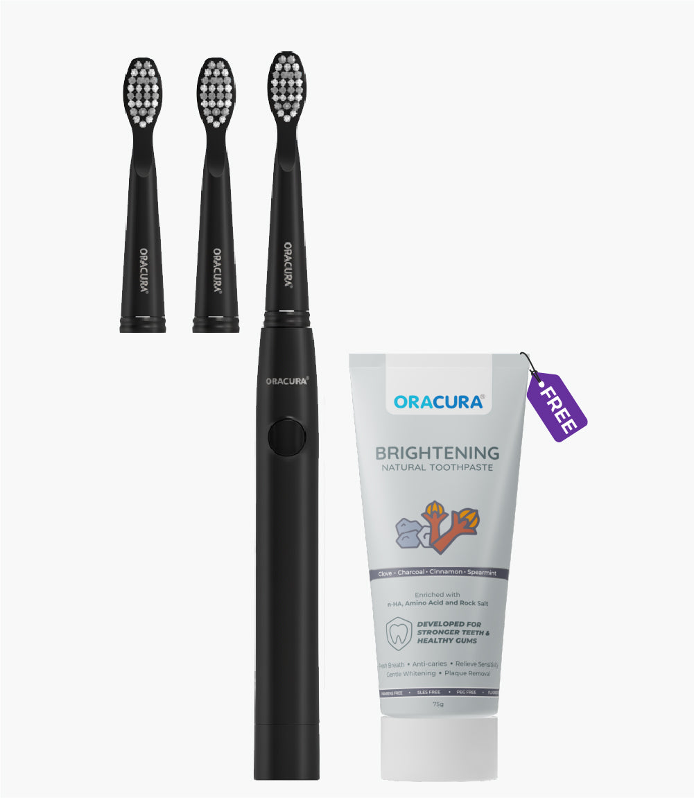 Sonic Duo of SB100 Electric Toothbrush & Natural Toothpaste with 2 Brush heads Combo