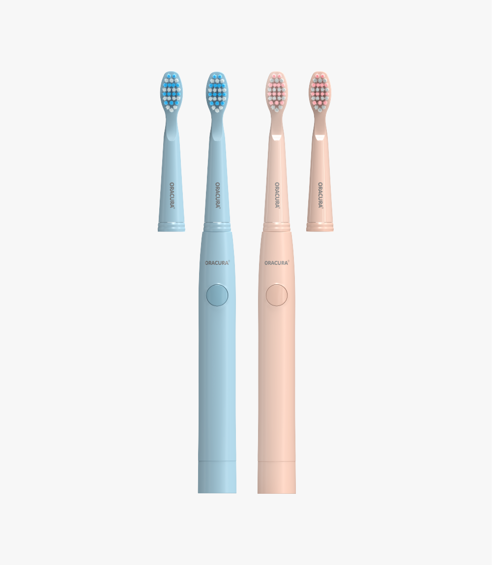 Portable SB100 Sonic Lite Battery Operated Electric Toothbrush Combo with 2 Extra Brush Heads SP