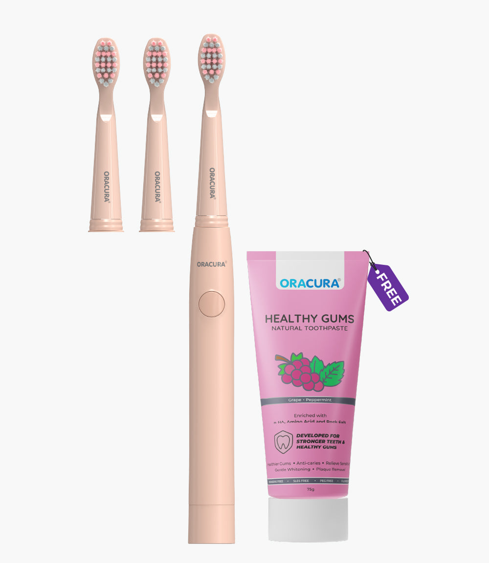 Sonic Duo of SB100 Electric Toothbrush & Natural Toothpaste with 2 Brush heads Combo