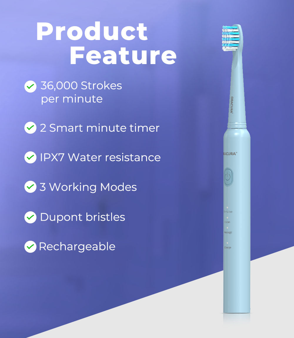 ORACURA® Daily Care Combo OC450 Countertop Smart Water Flosser® & SB100 Sonic Lite Battery Operated Electric Toothbrush & SB200 Sonic Lite Electric Rechargeable Toothbrush