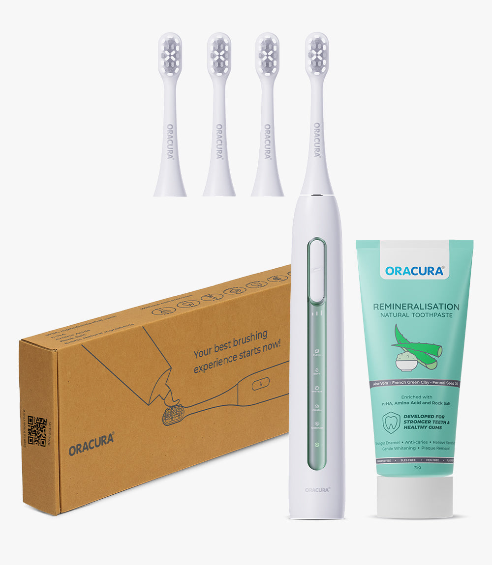 Sonic Duo of SB300 Electric Toothbrush & Natural Toothpaste with 3 Brush Heads