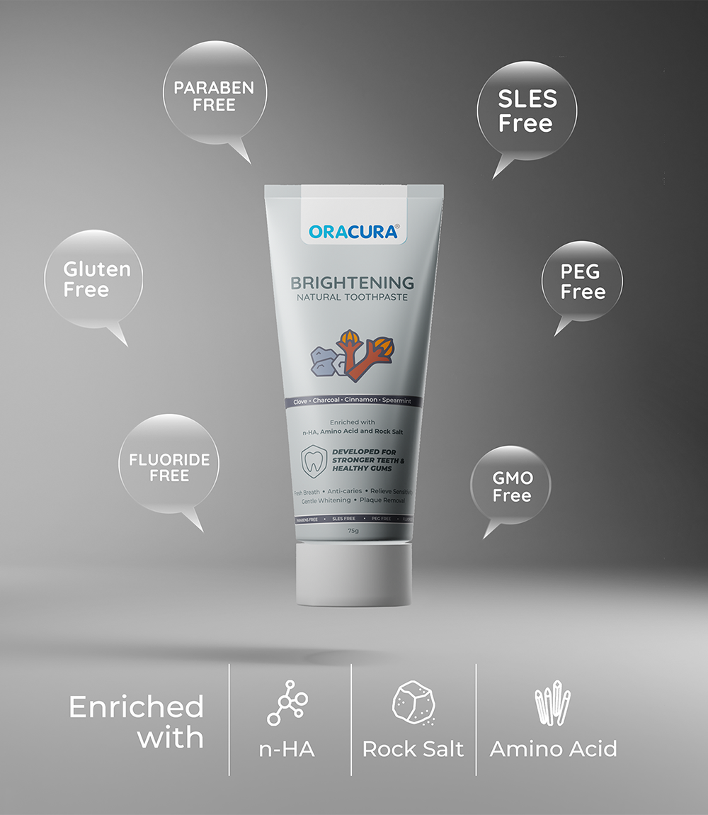 ORACURA Brightening Natural Toothpaste (Charcoal)