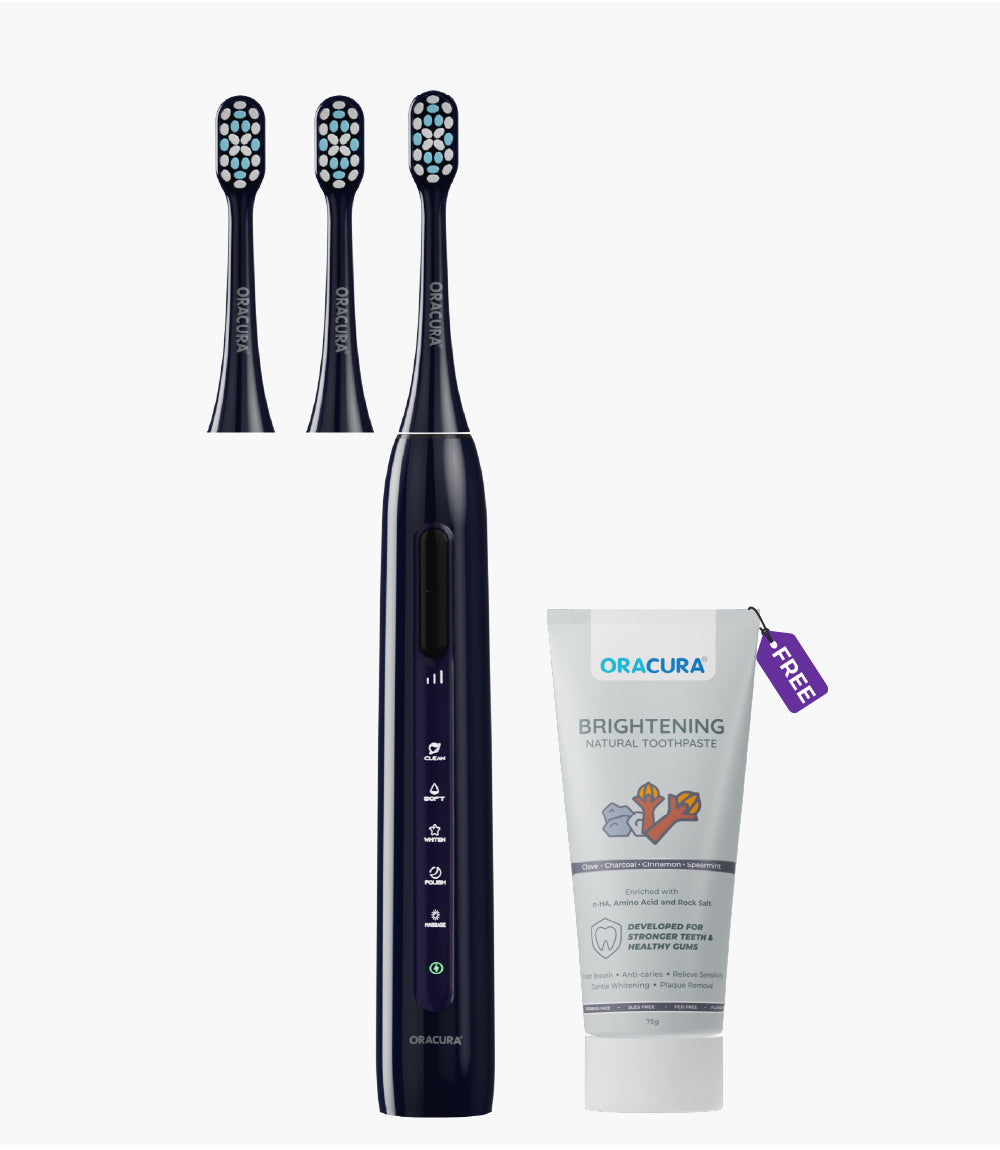 Sonic Duo of SB300 Electric Toothbrush & Natural Toothpaste with 2 Brush heads Combo