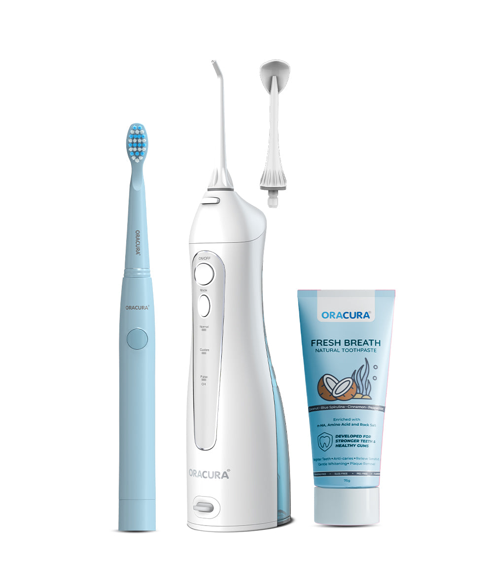 ORACURA® OC150 Daily Care Combo (OC150, SB100 & Natural Toothpaste)