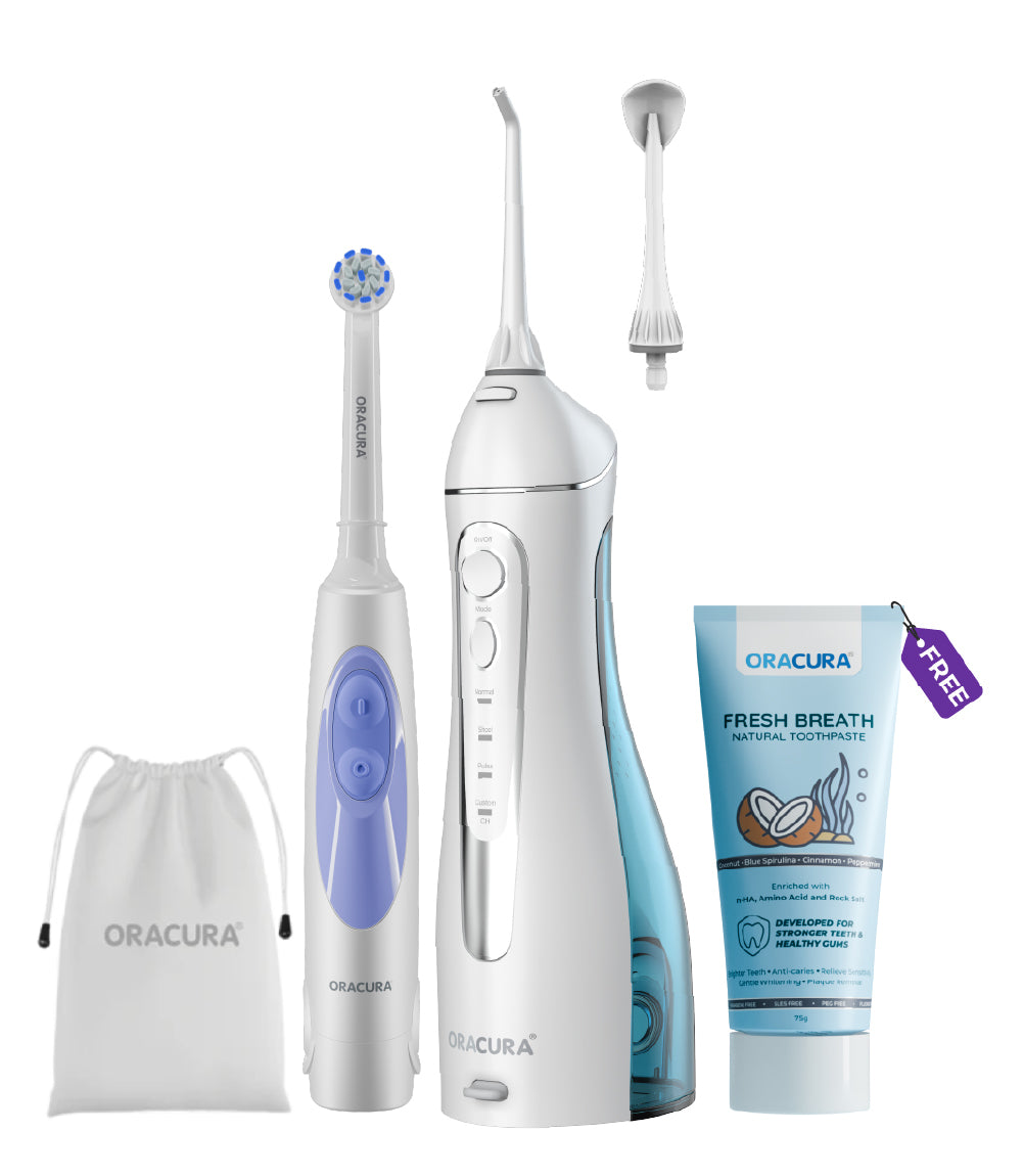 OC150 BeginCare Water Flosser + OB100 Oscillating Electric Toothbrush Combo
