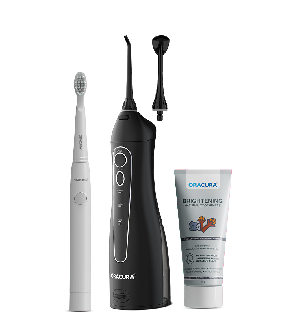 ORACURA® OC150 Daily Care Combo (OC150, SB100 & Natural Toothpaste)