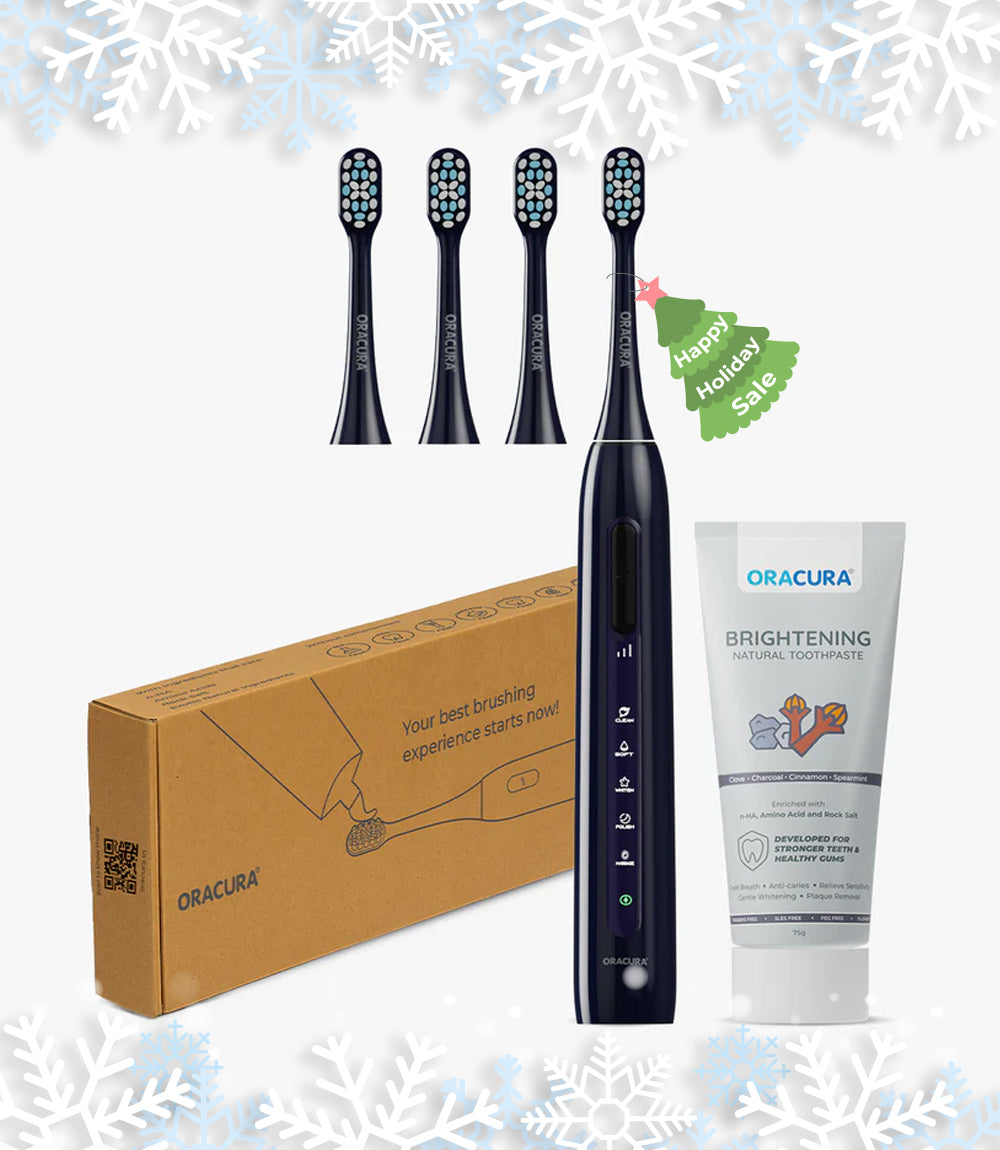 Sonic Duo of SB300 Electric Toothbrush & Natural Toothpaste with 3 Brush heads