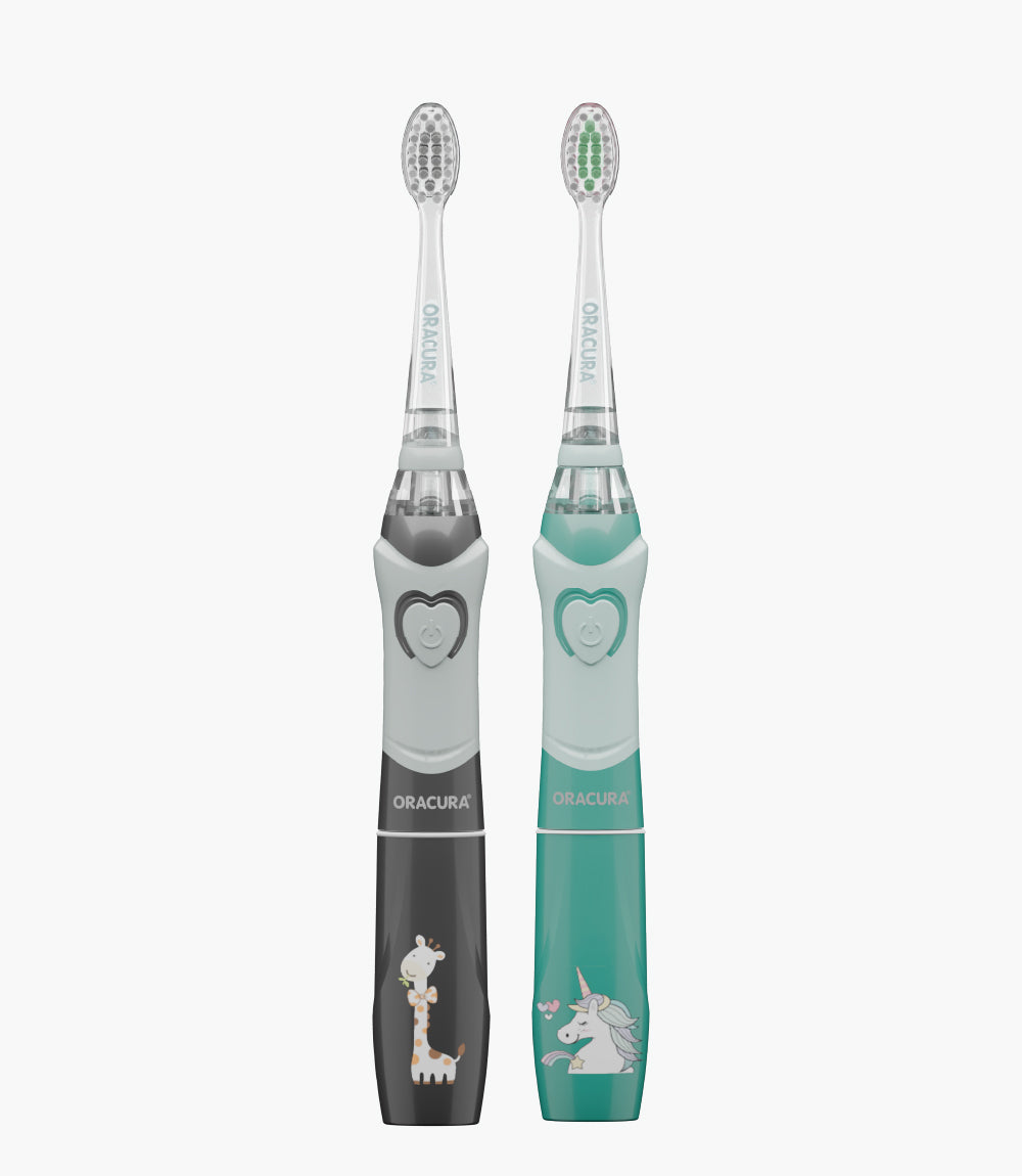 Twin Kid Combo of KSB100 Kids Sonic Battery Operated Electric Toothbrush