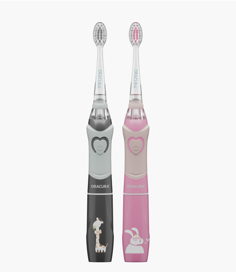 Twin Kid Combo of KSB100 Kids Sonic Battery Operated Electric Toothbrush