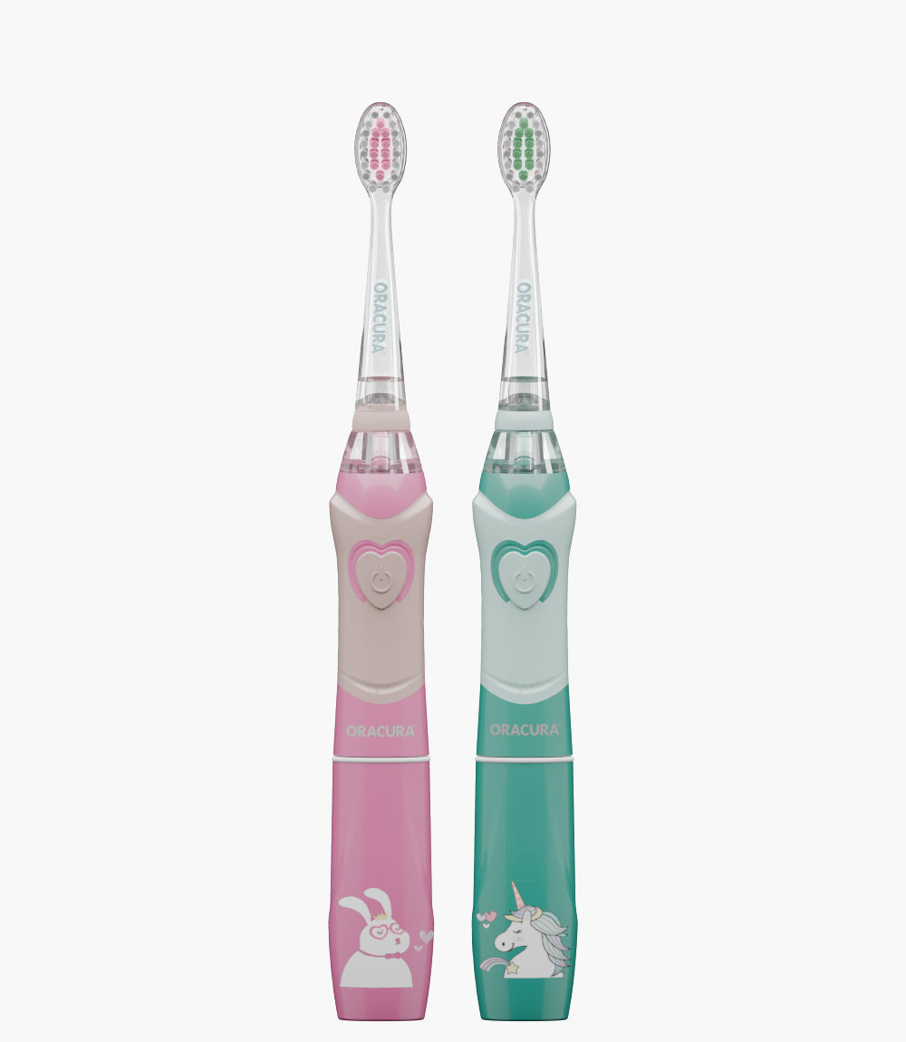 Twin Kid Combo of KSB100 Kids Sonic Battery Operated Electric Toothbrush