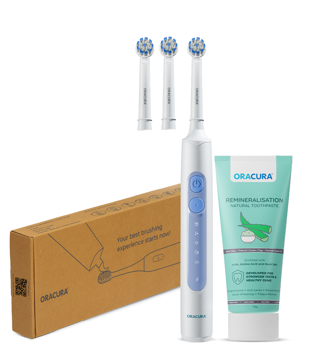 Spin Duo of OB200 Rechargeable Electric Toothbrush & Natural Toothpaste Combo