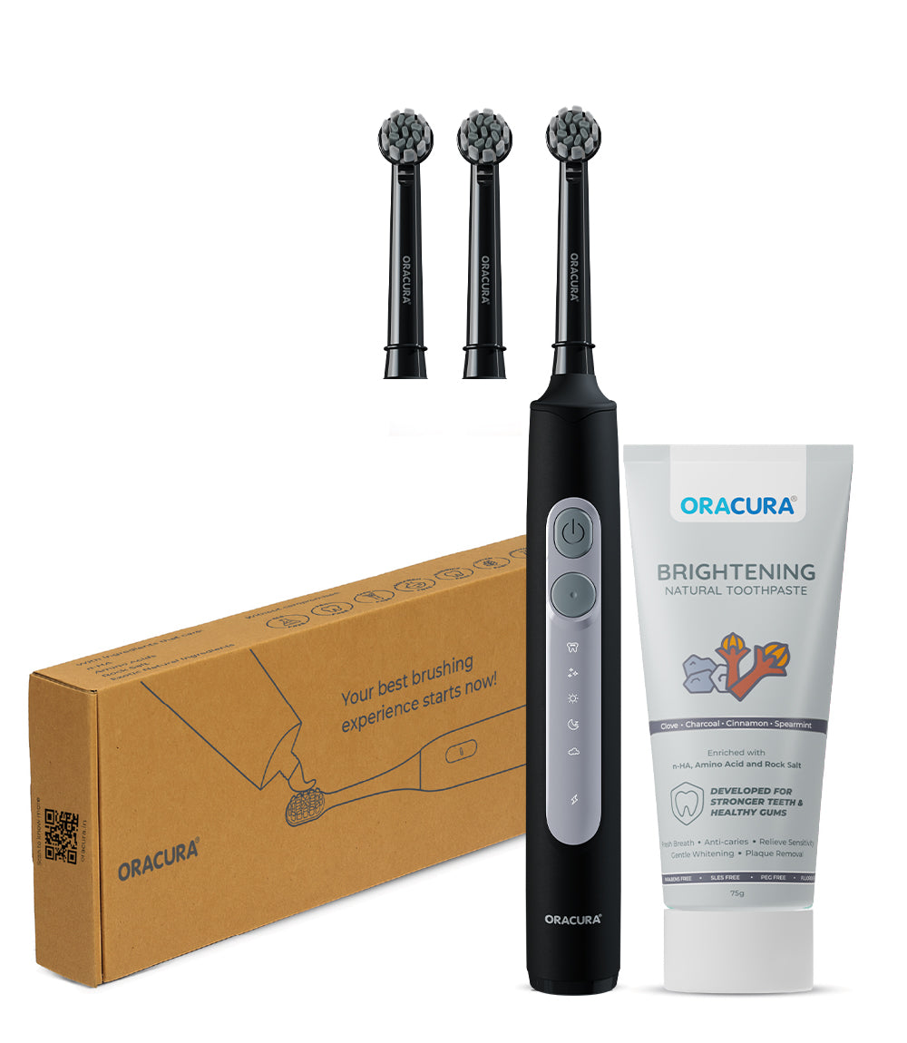 Spin Duo of OB200 Rechargeable Electric Toothbrush & Natural Toothpaste Combo