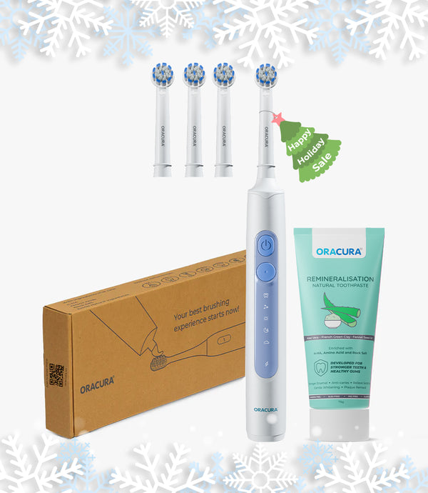 Spin Duo of OB200 Rechargeable Electric Toothbrush & Natural Toothpaste Combo
