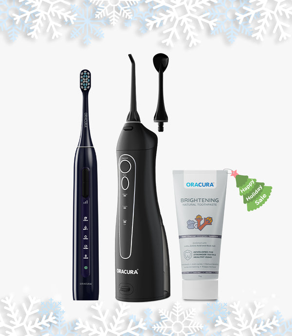 OC150 Smart Water Flosser®,  SB300 Sonic Smart® Electric Rechargeable Toothbrush & Natural Toothpaste