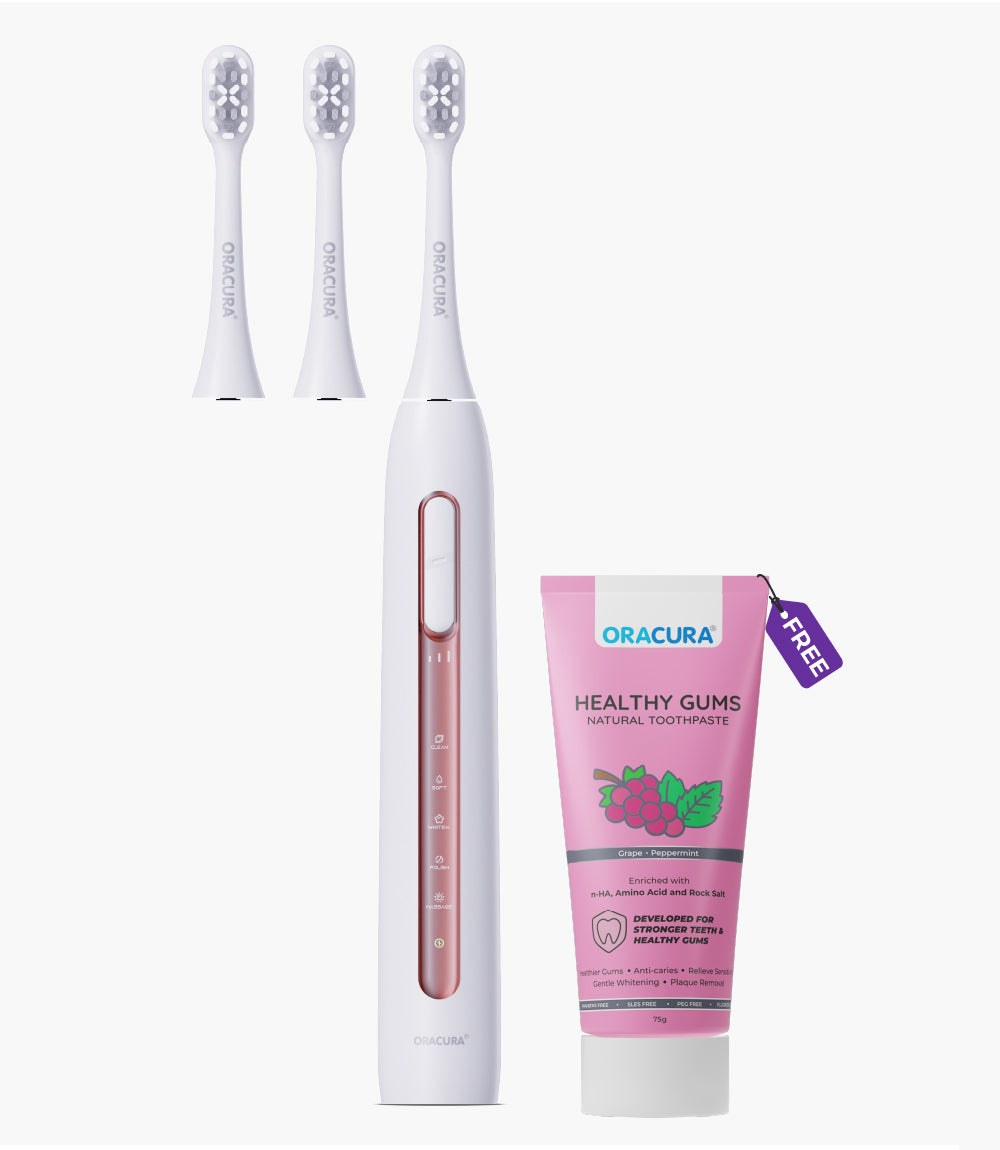 Sonic Duo of SB300 Electric Toothbrush & Natural Toothpaste with 2 Brush heads Combo
