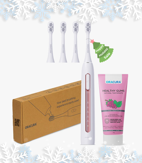 Sonic Duo of SB300 Electric Toothbrush & Natural Toothpaste with 3 Brush heads