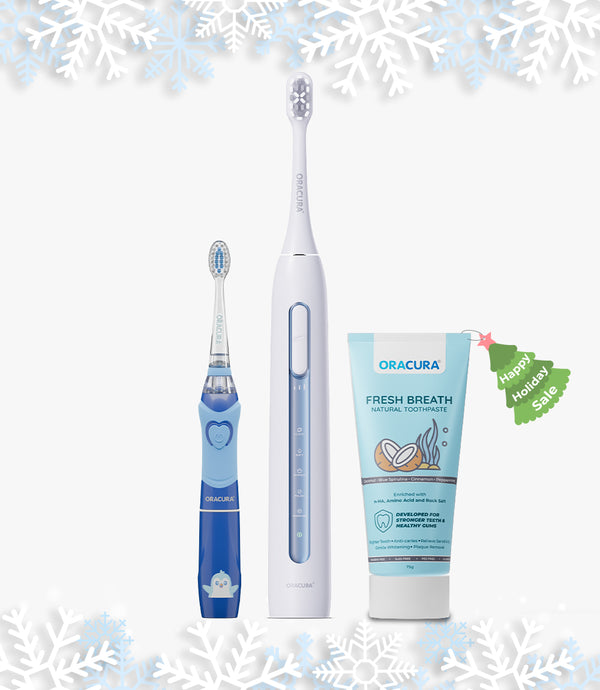 SB300 Sonic Smart® Electric Rechargeable Toothbrush, KSB100 Kids Sonic Electric Toothbrush & Natural Toothpaste Combo