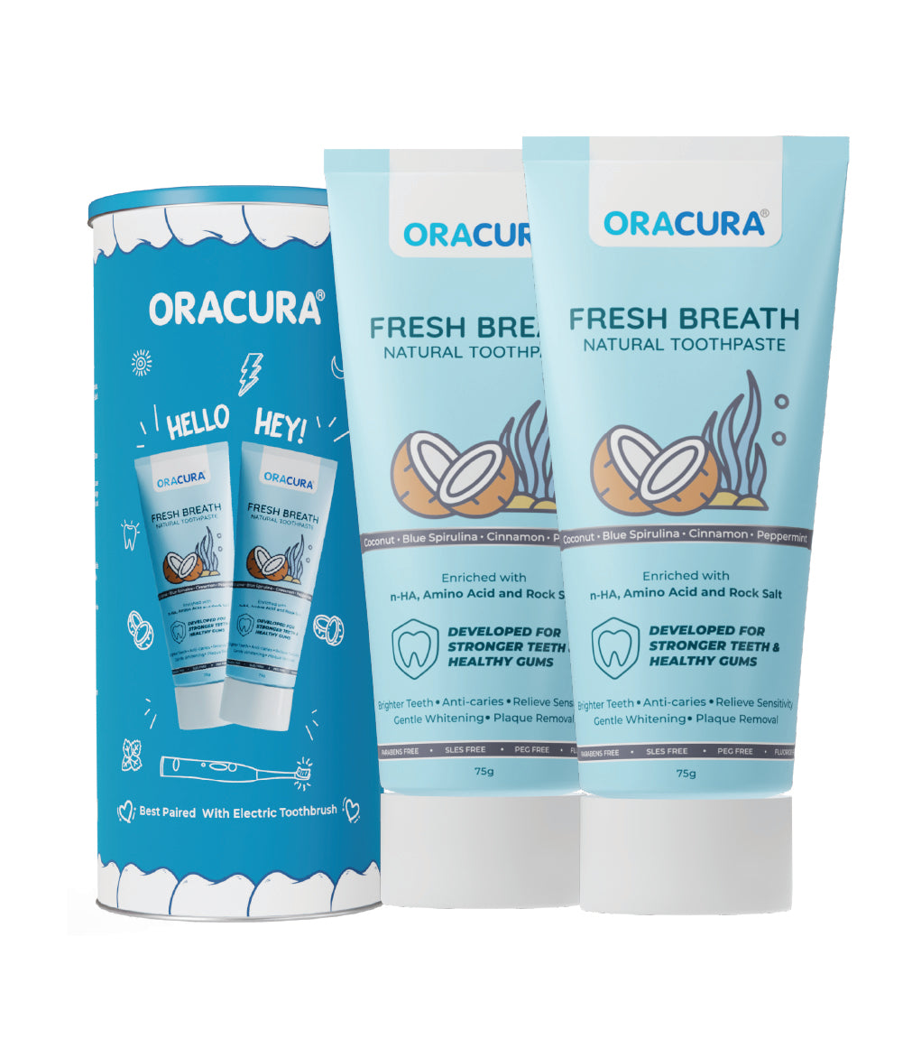 ORACURA Fresh Breath Natural Toothpaste (Coconut) (Pack of 2)