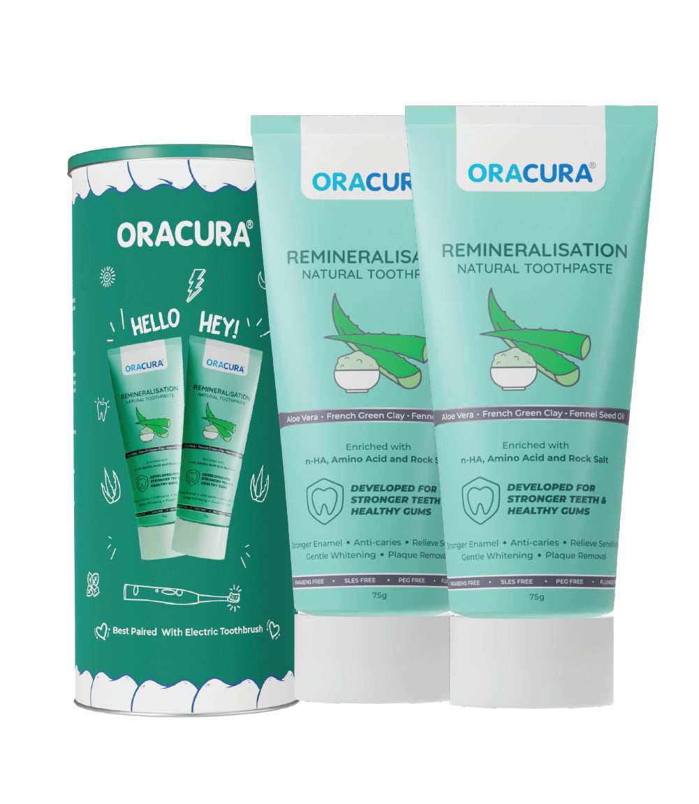 ORACURA Remineralisation Natural Toothpaste (Aloe Vera) (Pack of 2)